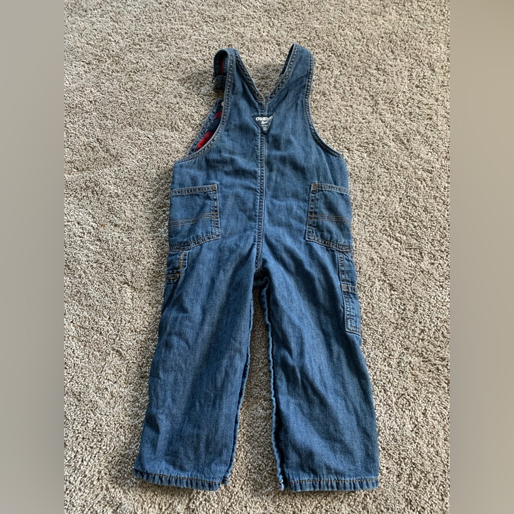 OshKosh B'gosh Blue Denim Overalls Classic Style - Picture 2 of 4
